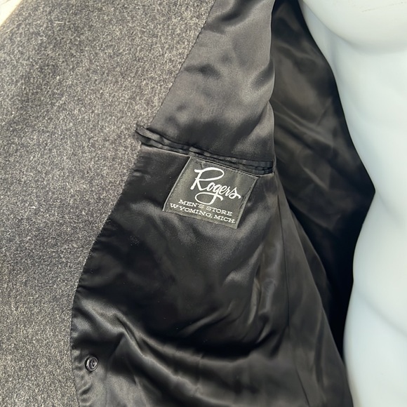 Vintage Christian Dior pure wool dark charcoal gray peacoat size - Picture 13 of 17